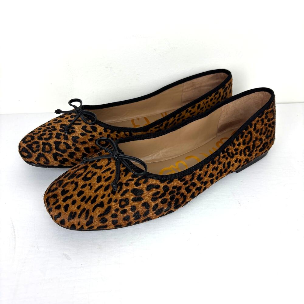 Sam Edelman Alie Ballet Flats 13M calf hair leopard cheetah animal